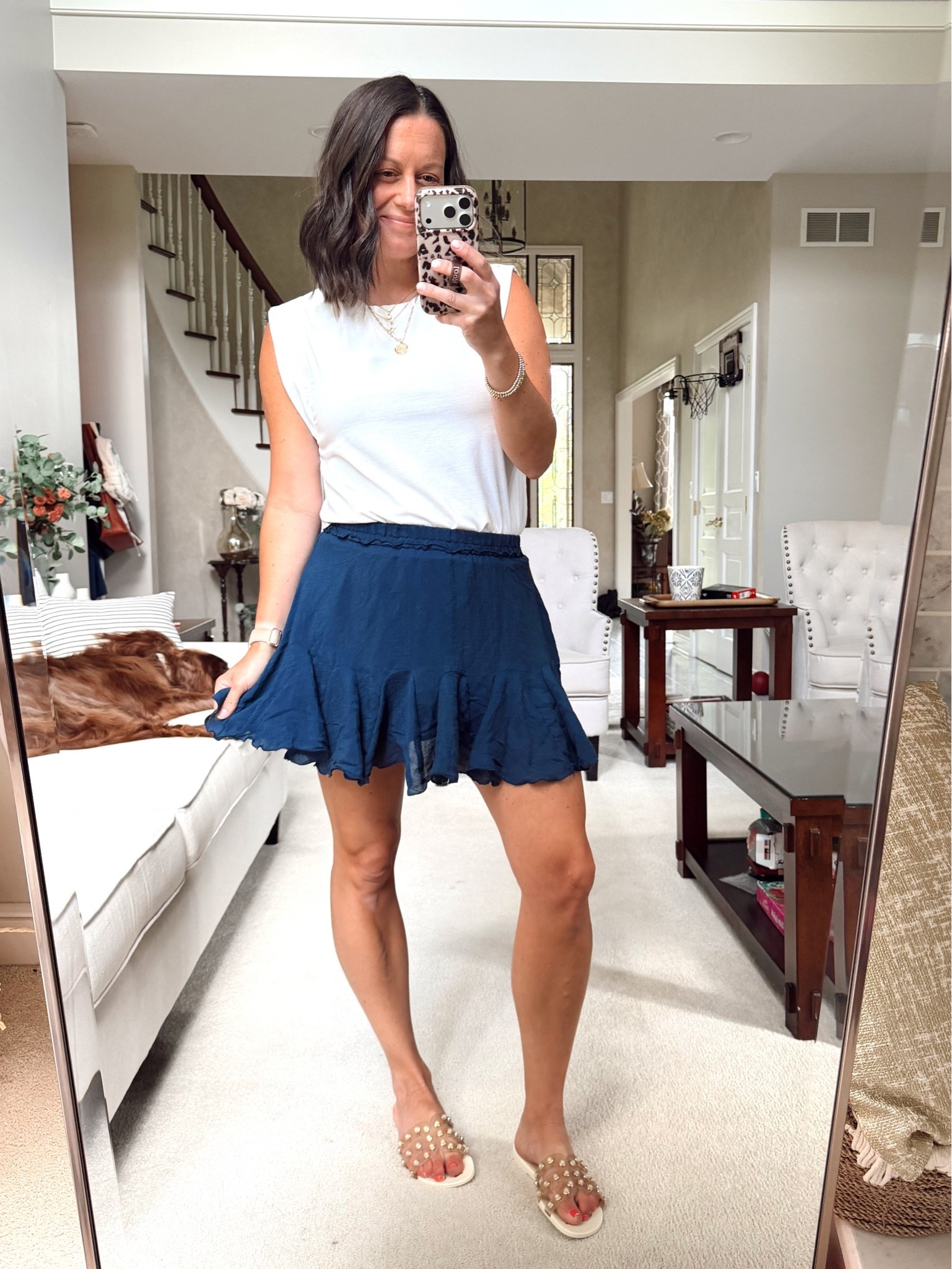 Amazon summer outfit idea! This ruffled skort is so comfortable and has built in bike shorts underneath! 

4th of July outfit idea, summer outfit.

#LTKootd #LTKOver40 #LTKmomlife