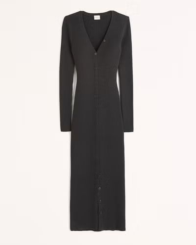 Women's Button-Through Midi Sweater Dress | Women's | Abercrombie.com | Abercrombie & Fitch (US)