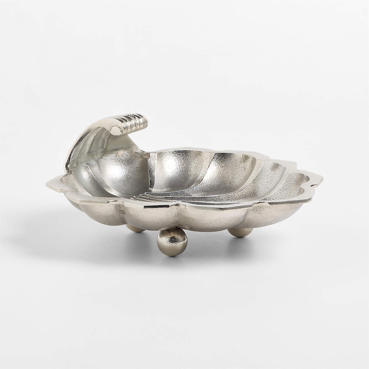 Shell Cast Aluminum Decorative Tray by Laura Harrier and Tiffany Howell | Crate & Barrel | Crate & Barrel