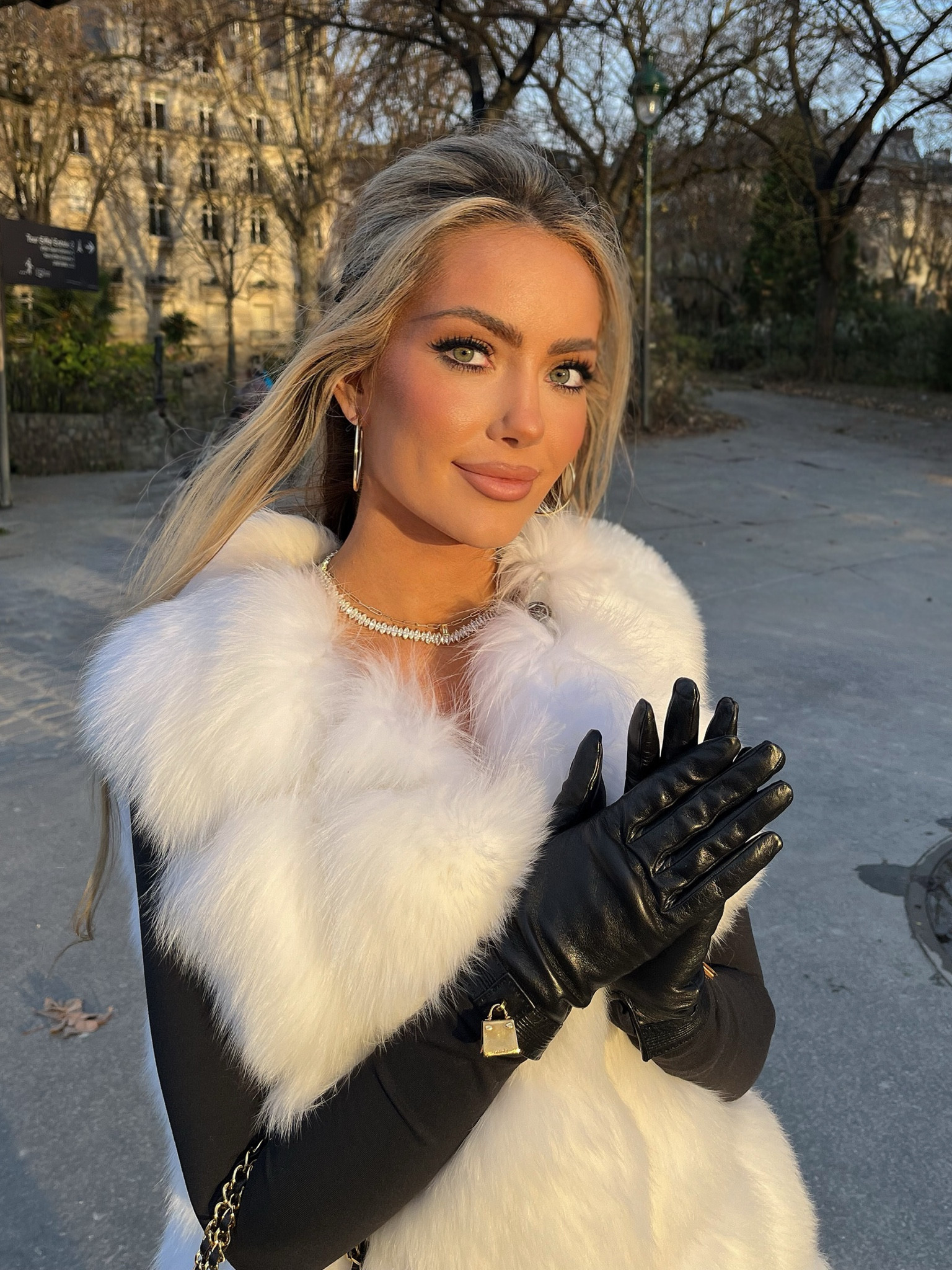 Winter fur outfit and peachy bronze glowy makeup 🖤

Vintage White Fox Fur Long Gilet Vest (linked similar)
Aritzia Black Long Sleeve Jumpsuit
Melinda Maria Jewelry Necklace and Hoop Earrings 
Steve Madden Chelsea Boots 
Hermes Kelly Constance Leather Gloves (linked other style)
Chanel Medium Classic Double Flap 11.12 
YSL Make Me Blush Cream Blush
Chanel Bronzing Cream - Shade Deep
Haus Labs Foundation 
NYX Matte Lip Cream Athens

#LTKStyleTip #LTKSeasonal #LTKFindsUnder100