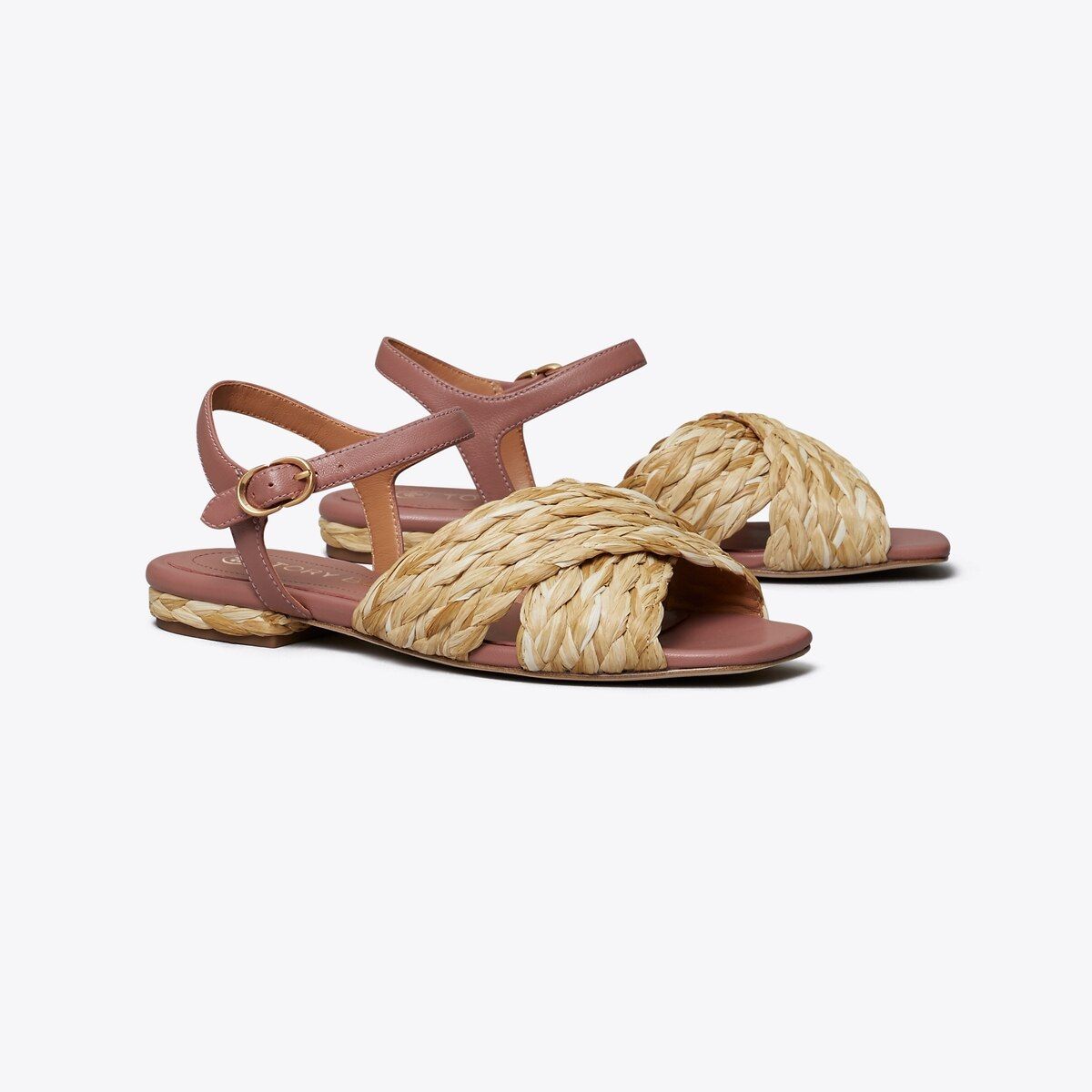 Kira Quilted Raffia Ankle-Strap Sandal | Tory Burch (US)