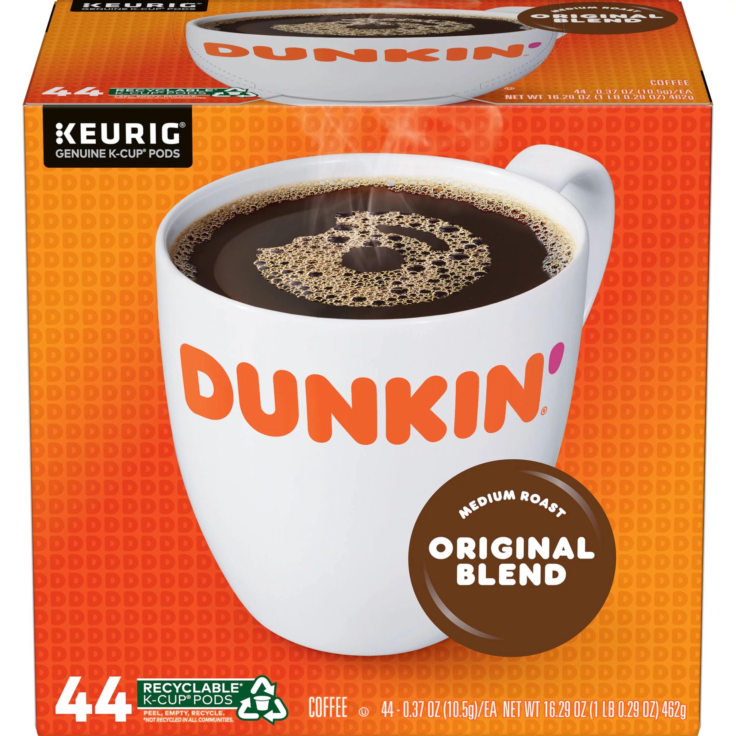 Dunkin' Original Blend K-Cup Pods for Keurig K-Cup Brewers, Medium Roast Coffee, 44-Count (Packag... | Walmart (US)