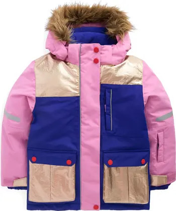 Kids' All Weather Faux Fur Trim Hooded Waterproof Coat | Nordstrom