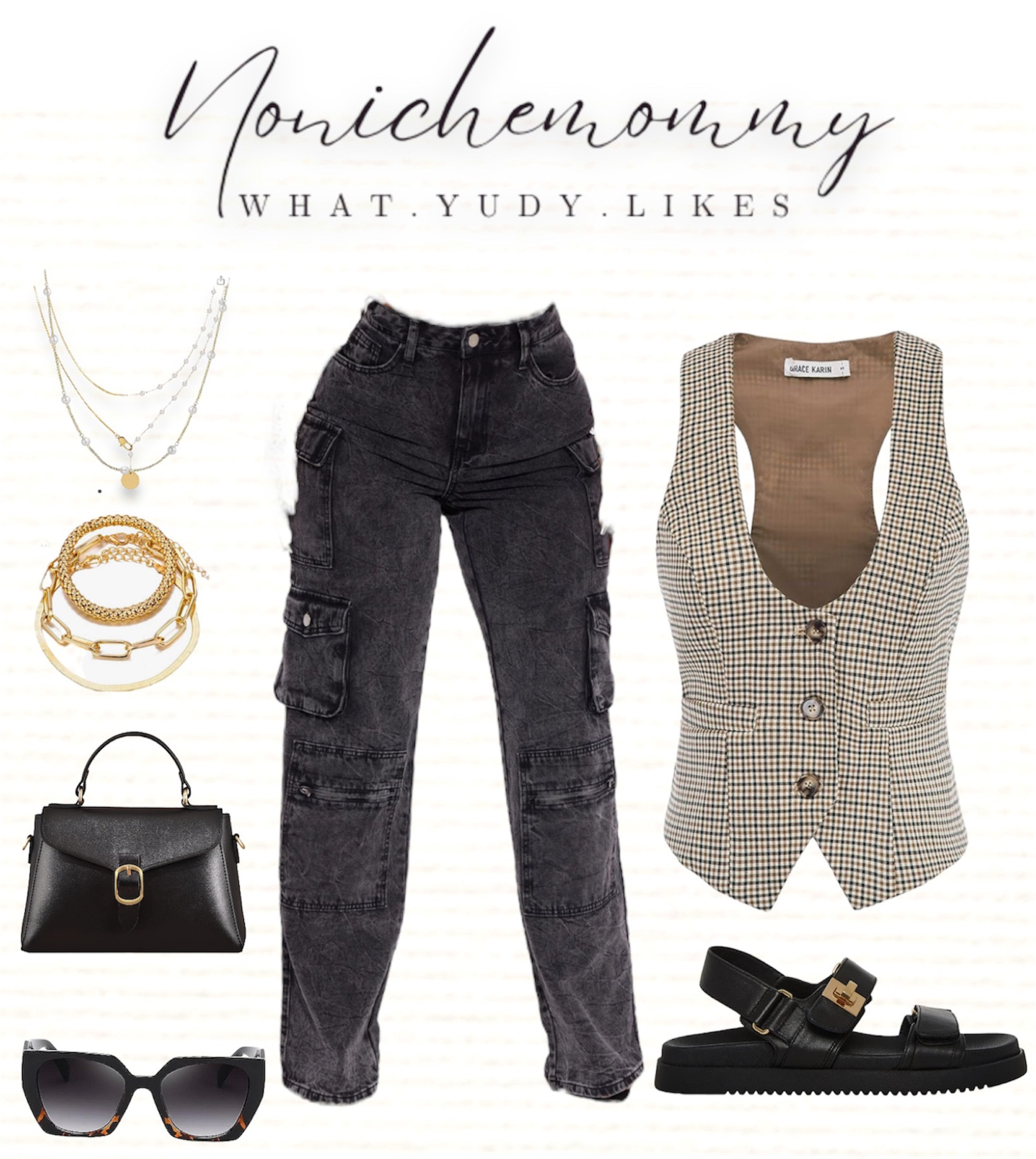 Hi besties check out these finds Trendy Cargo distressed jeans $32.70 + Fall staple plaid vest 32.99+leather hand bag 34.99+ designer inspired sunglasses $13.99 with a discount at check out! Happy shopping besties 💕

#LTKstyletip #LTKmidsize #LTKunder50