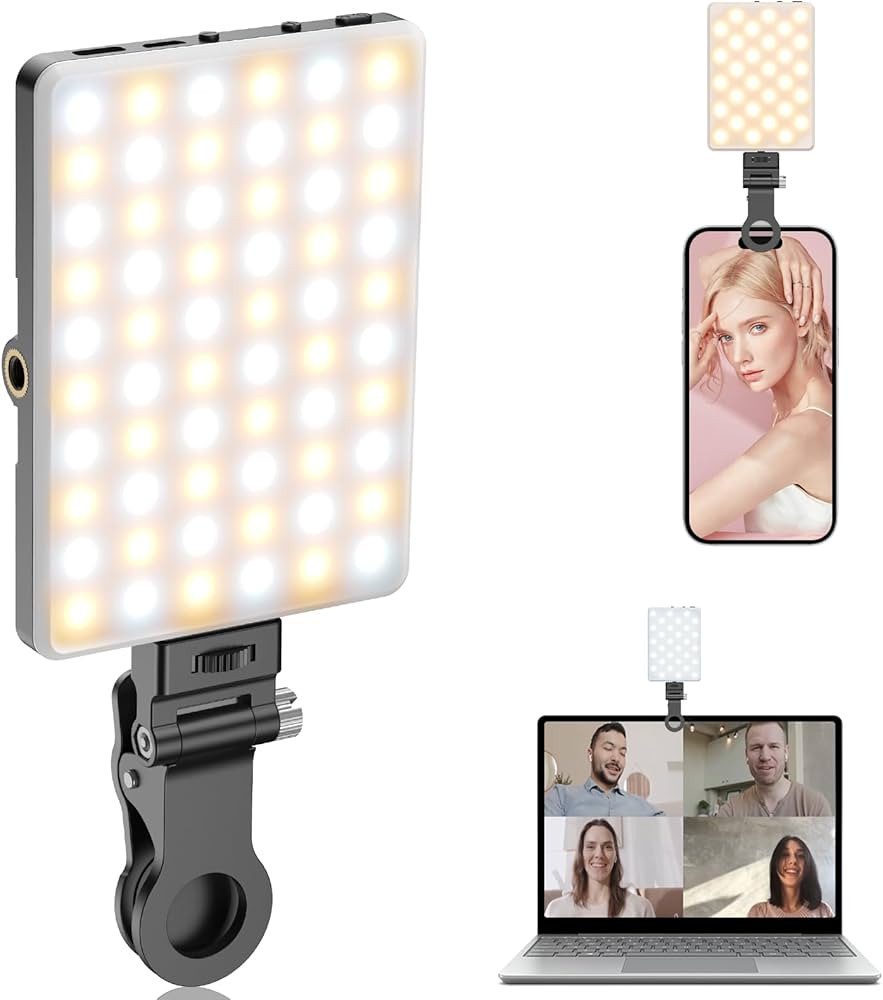 TONEOF Portable Selfie Light,Rechargable 60 LED Phone Light with Clip & Double 1/4" Screw Hole,25... | Amazon (CA)