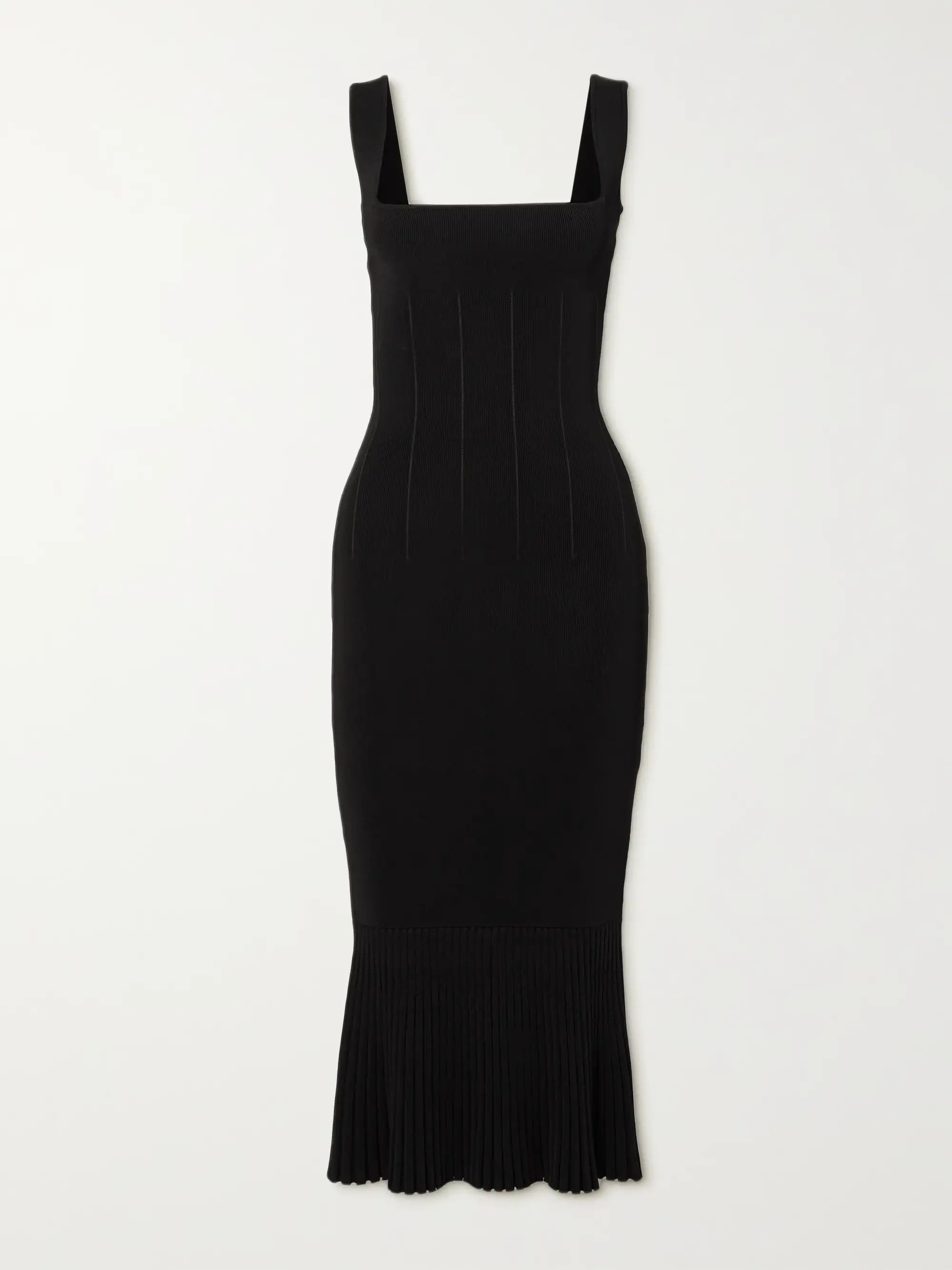 Atalanta pleated stretch-knit midi dress | NET-A-PORTER (US)