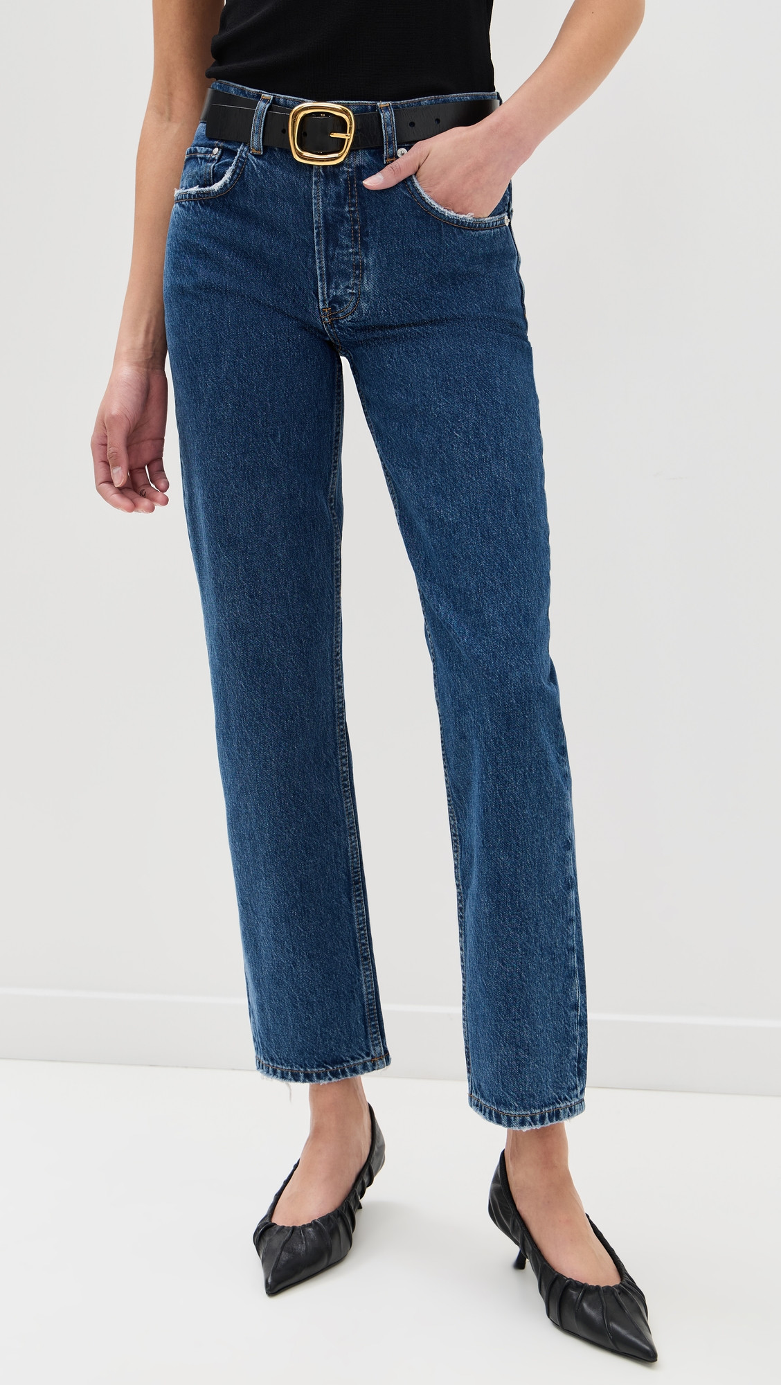 ANINE BING Kate Jeans Washed Blue 23 | Shopbop