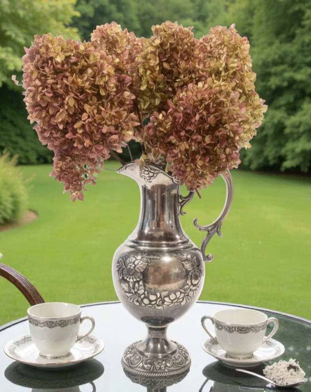 Dried Limelight Hydrangea Stems | Burgundy, Lavender, and Green Floral Decor - Etsy | Etsy (US)