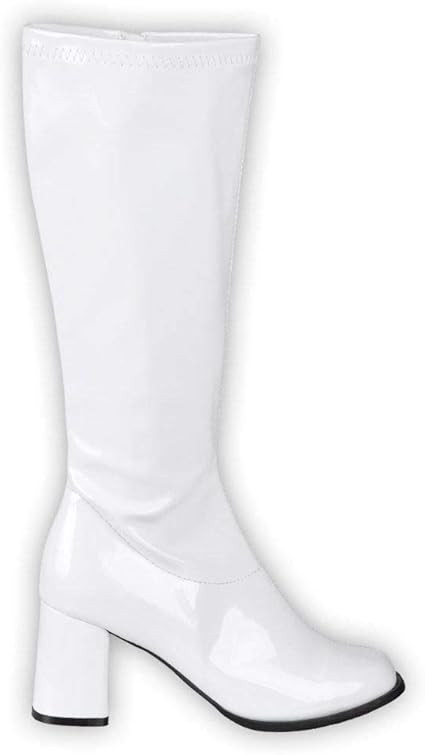 Boland - Botas Retro, Blanco, caña larga, sintético, tacón de 8 cm, cremallera, spacy, hit, lo... | Amazon (ES)