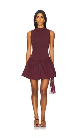 Mockneck Dress in Eggplant | Revolve Clothing (Global)
