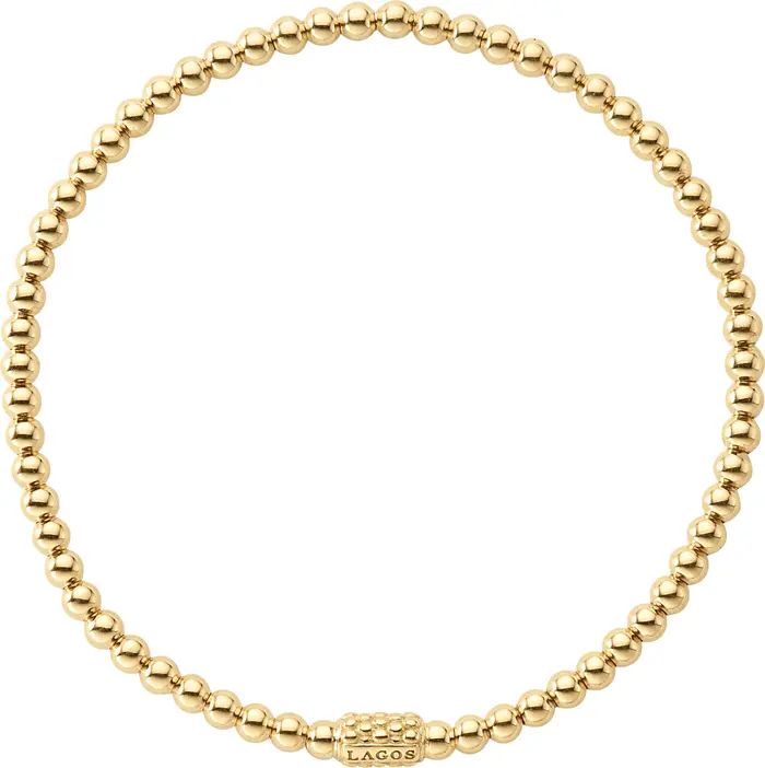 Caviar 18K Gold Ball Stretch Bracelet | Nordstrom
