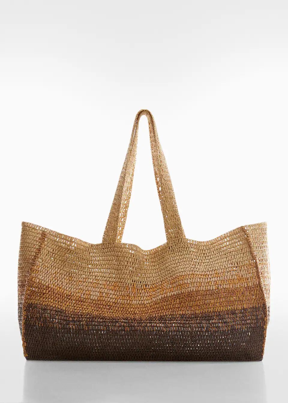 Gradient natural fiber bag | MANGO (US)