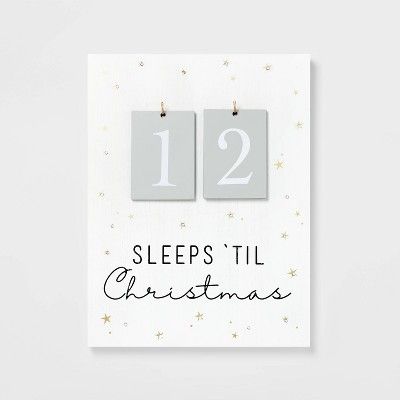 LIT Sleeps til Christmas LED Advent Calendar White - Wondershop™ | Target