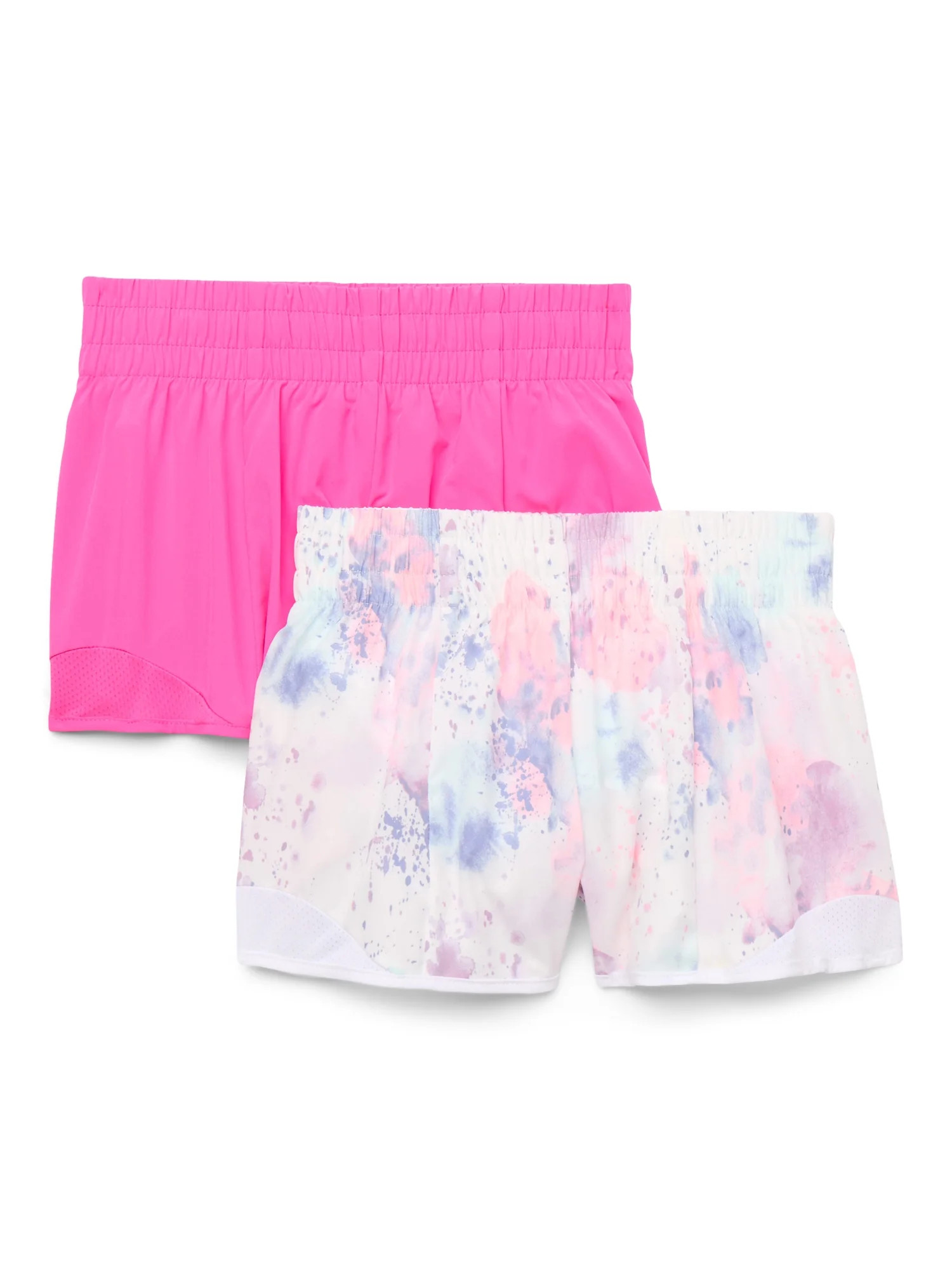 Athletic Works Girls Athletic Run Shorts, 2-Pack, Sizes 4-18 & Plus - Walmart.com | Walmart (US)