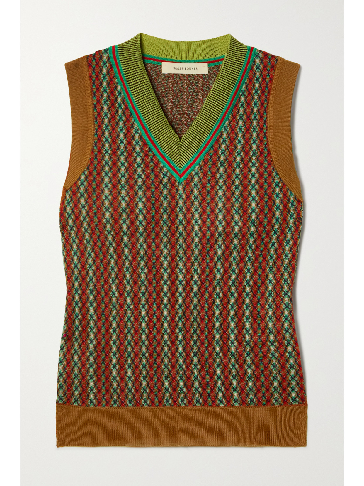 Wales Bonner - Orchestre Jacquard-knit Tank - Brown | NET-A-PORTER (US)
