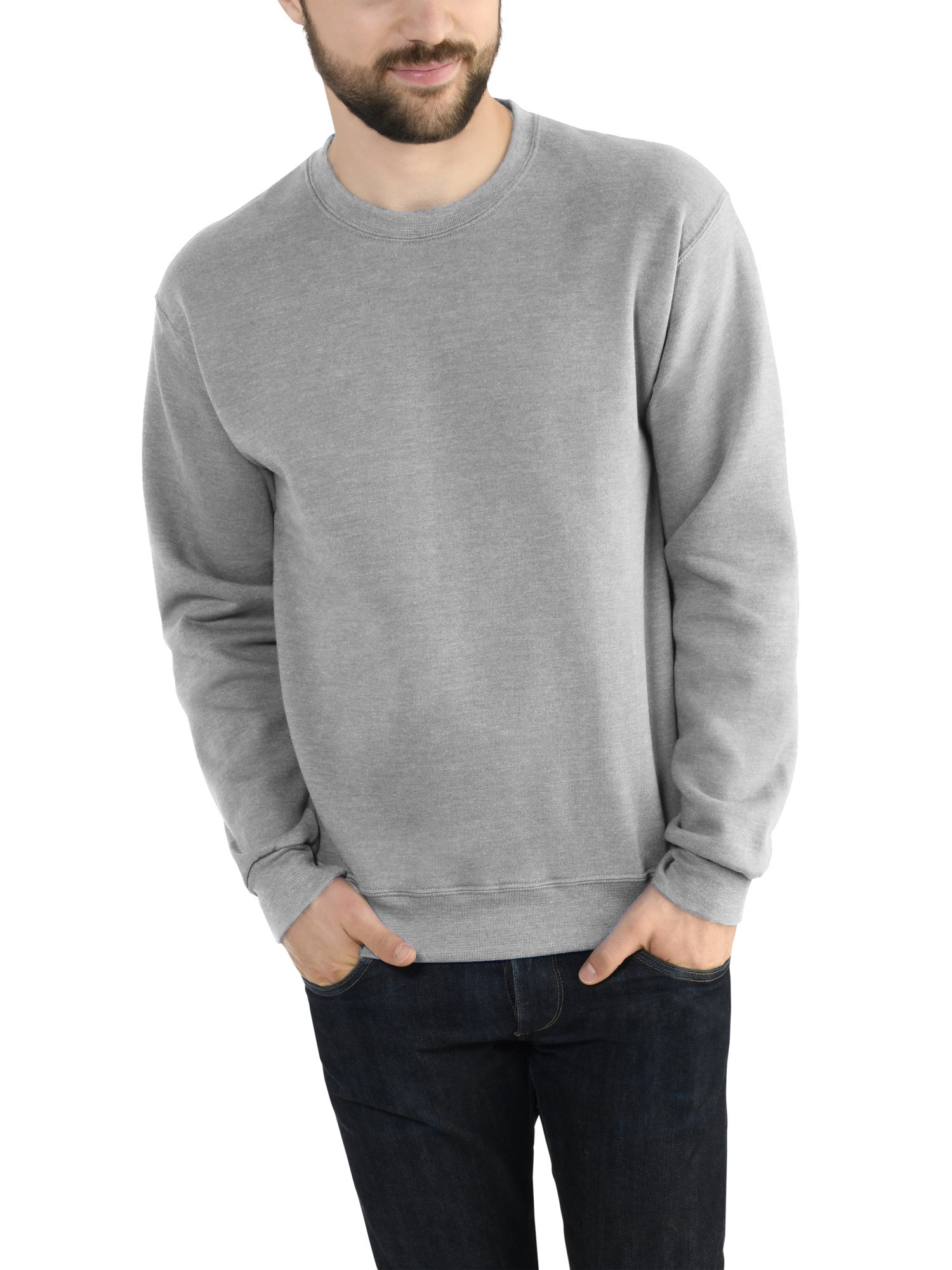 Fruit of the Loom Men's and Big Men's Eversoft Fleece Crew Sweatshirt, up to Size 4XL | Walmart (US)