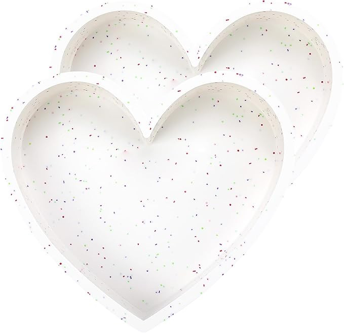 Silicone Heart Shaped Cake Pans 10 Inch Large Heart Cake Pan for Valentine's Day Nonstick Silicon... | Amazon (US)
