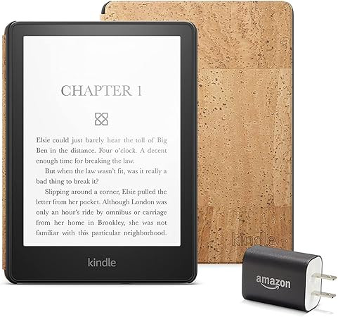 Kindle Paperwhite Essentials Bundle including Kindle Paperwhite - Wifi, Ad-supported, Amazon Cork... | Amazon (US)