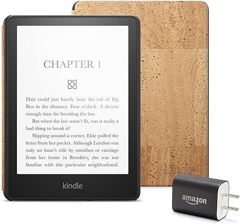 Kindle Paperwhite Essentials Bundle including Kindle Paperwhite - Wifi, Ad-supported, Amazon Cork... | Amazon (US)