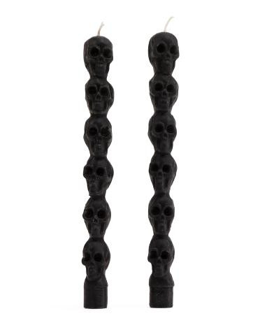 set of 2 skeleton taper candles | TJ Maxx