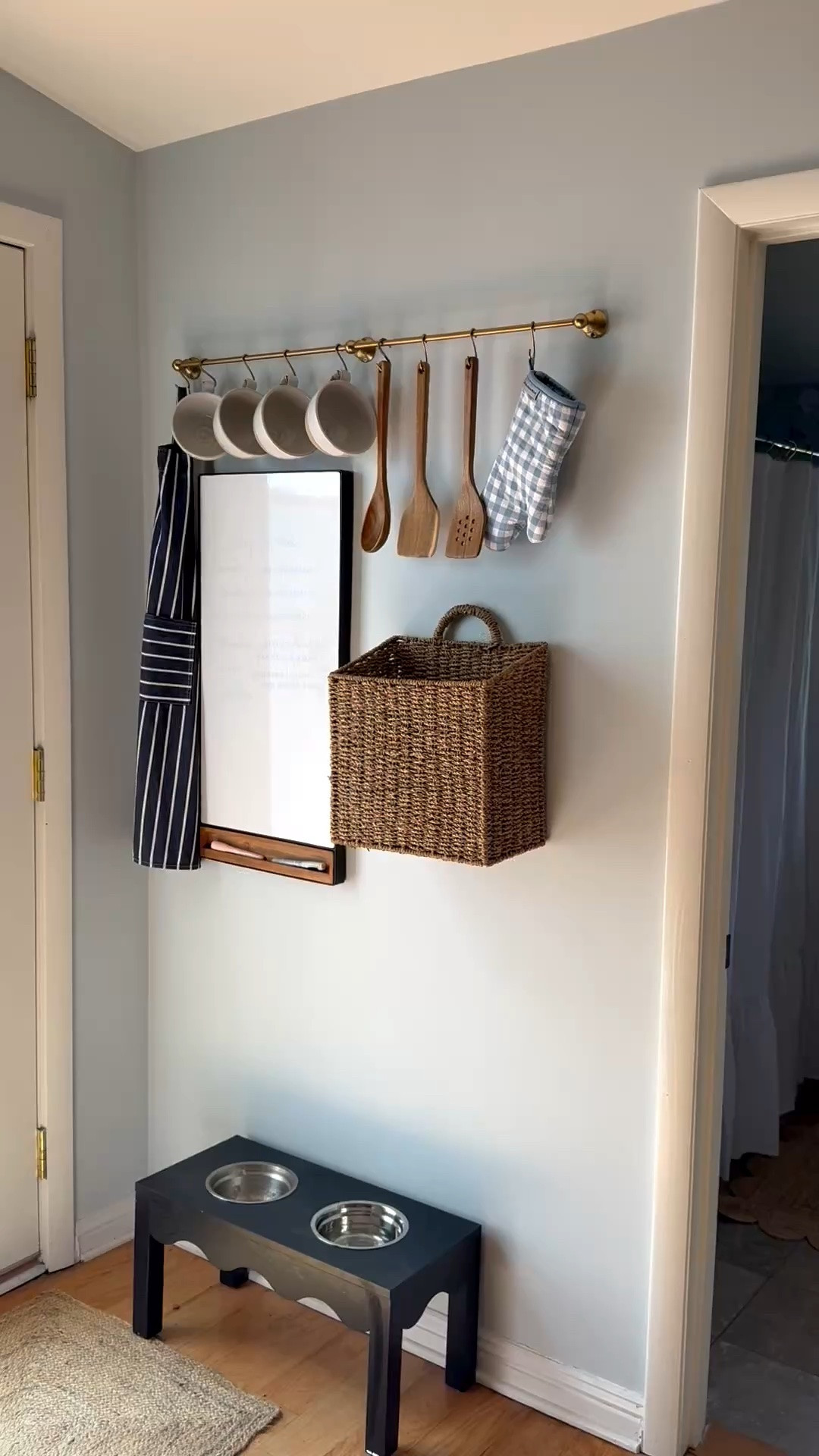 Freshly painted kitchen wall with utensil rail and message board…

#LTKHome #LTKSeasonal #LTKSaleAlert