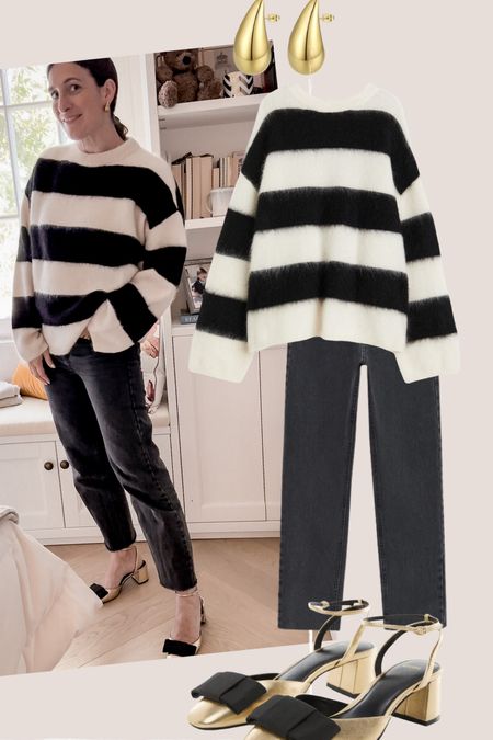 Sweater must have part 1. 
The fluffy extra-large and stripes one. 

#LTKover40 #LTKeurope #LTKstyletip