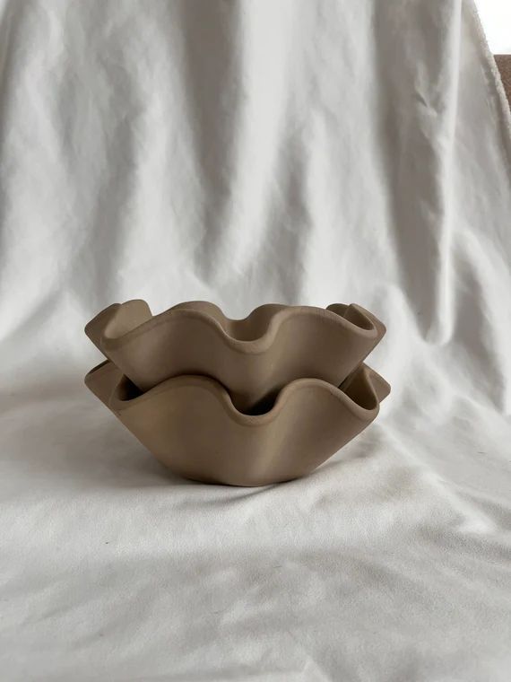 Wavy Baking Bowls / Squiggle Vintage Catch All Bowl | Etsy | Etsy (US)