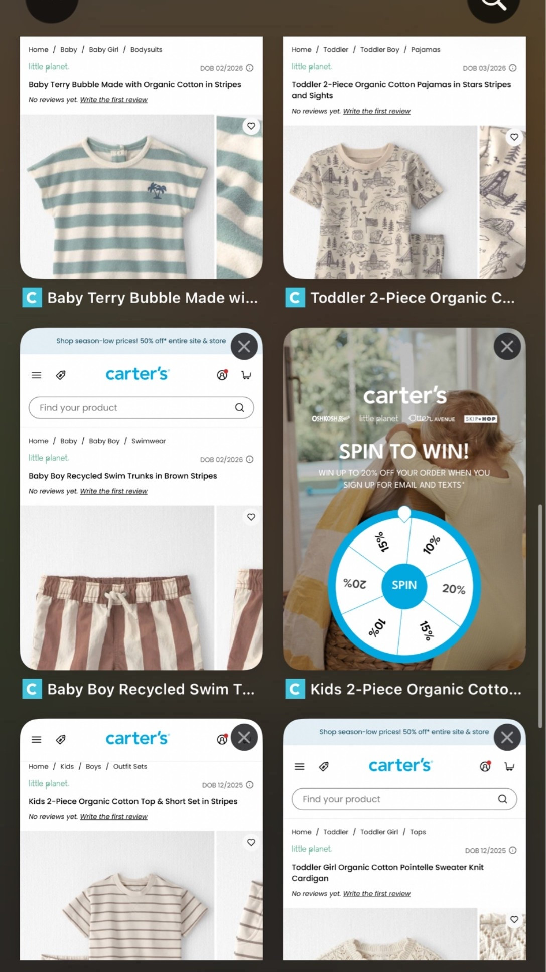 This is how my open tabs page looks right now. Carters has been winning lately and these sales make purchasing it all irresistible.

#LTKSaleAlert