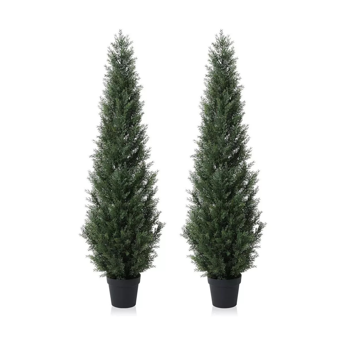 Kazeila Artificial Cedar Topiary Trees for Outdoors Potted Fake Cedar Trees Faux Evergreen Plants... | Target