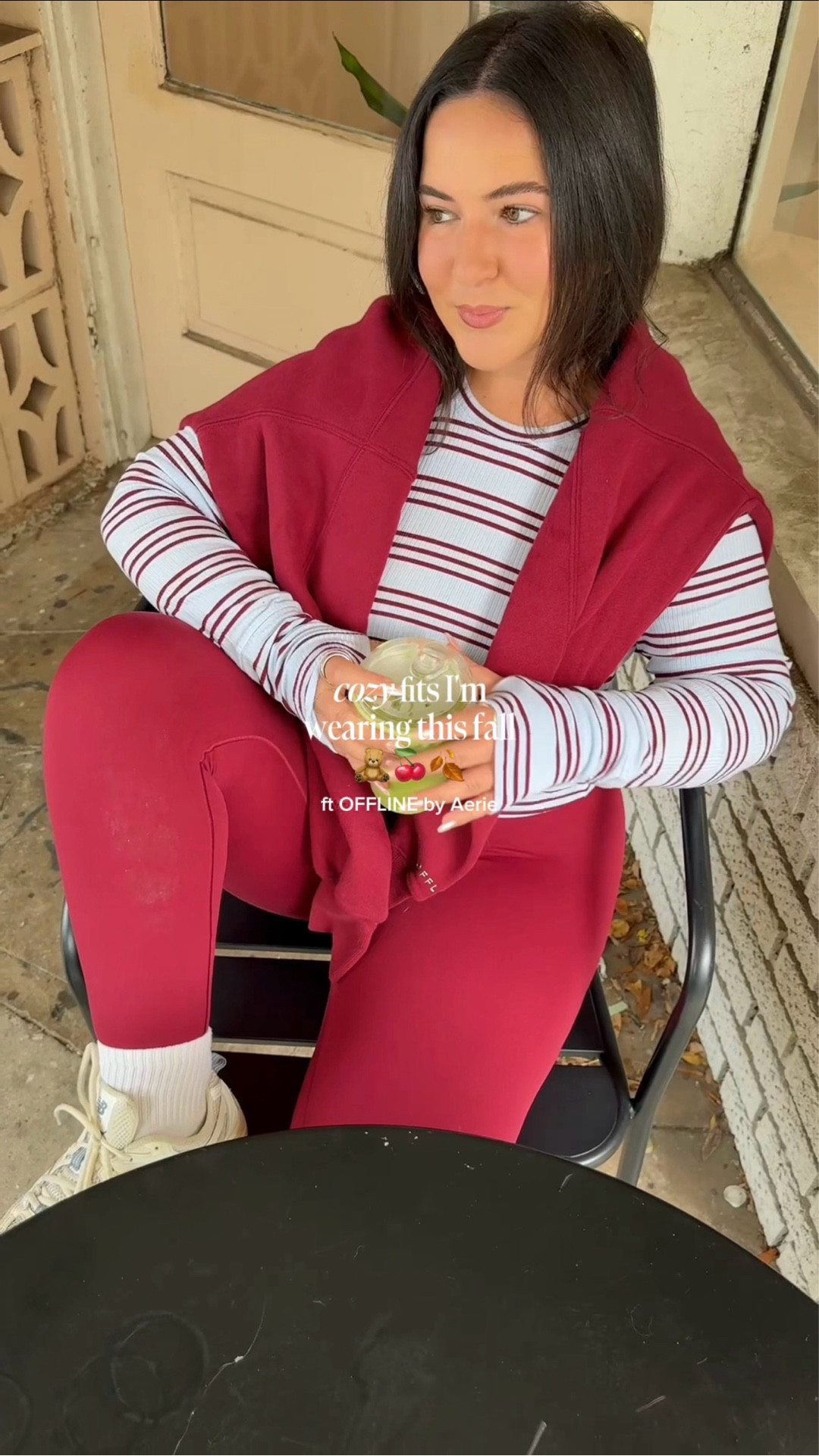 cozy OFFLINE by Aerie fits I'm wearing this fall 🧸🍒 #AerieREAL #AeriePartner #ad 

SIZING-

Cherry Leggings: M Short
Cloud Fleece Hoodie: L
Striped Ribbed T-Shirt: L
Brown Sports Bra: L
Brown Foldover Pants: M Short

#LTKPetite #LTKFindsUnder50 #LTKSeasonal