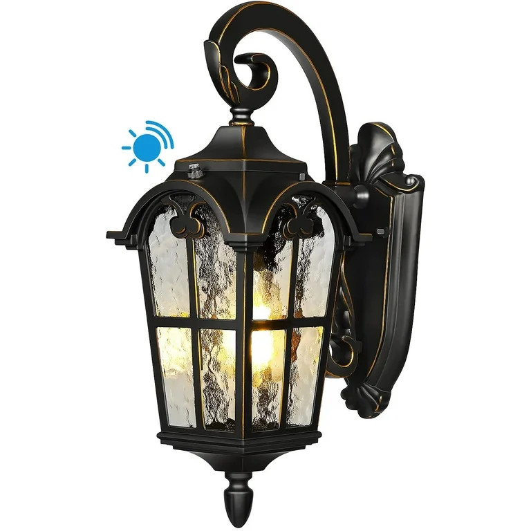 DEWENWILS Dusk to Dawn Outdoor Wall Light Fixture for Front Porch Garage Vintage Style E26 Base W... | Walmart (US)