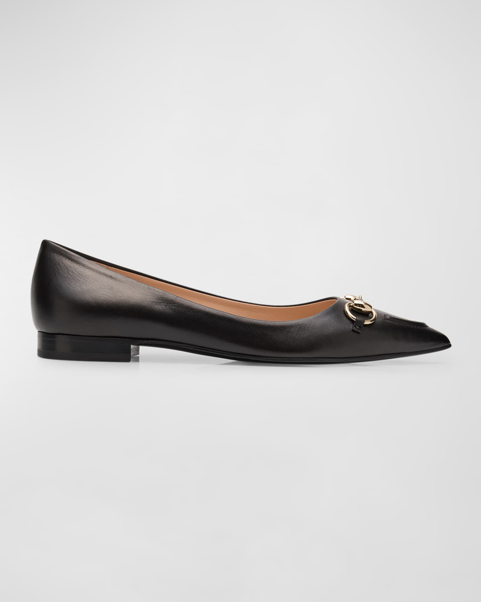 Erin Leather Horsebit Ballerina Flats | Neiman Marcus