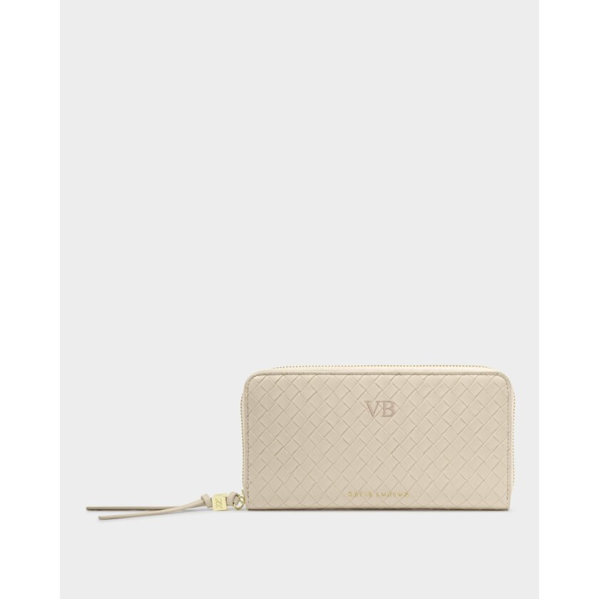 Nova Woven Texture Large Purse in Oyster | Katie Loxton Ltd. (UK)