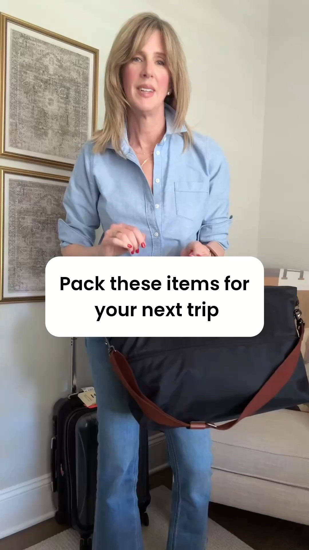 With over a million miles flown ✈️ and counting, you could say I’ve become a bit of a packing queen.  

These few things have been such game changers for my travels.  Simple, easy, affordable items that just make life less stressful and traveling more enjoyable.  

1.  A satin lined shower cap.  This keeps your hair soft and frizz free, plus it’s oversized and will keep all of your hair dry.  Good bye 👋 to small hotel shower caps that never fit. 

2.  A hard-shell, double sided sunglass 🤓 case.  Since I started wearing glasses several years ago, this has been a lifesaver.  Plus it keeps my glasses safe and protected. 

3.  I discovered this portable, rechargeable fan 🪭 last summer in Europe.  The lines for everything were long.  The sun was beating down.  I was having hot flashes.  Honestly, I was miserable.  I overpaid for mine because I was standing outside the Eiffel Tower and it was heavily marked up, but it was still worth it.  I’ve given one to almost all of my friends.  It’s super lightweight.  And this one is very affordable.  

4.  My catch-all bag 💼 contains everything I need during my flight (AirPods, portable charger, hand sanitizer, lip balm, pen, etc) and when I get where I’m going, I empty it out.  Then I use it as an evening clutch.  Less to pack.  

I hope these few suggestions 🤗 help make your travels a little easier and more comfortable.  

✈️ Comment TRAVEL and I’ll send the details for everything here, including what I’m wearing.  

#travelessentials
#carryonessentials 
#whattopack
#traveltips

#LTKSeasonal #LTKTravel #LTKOver40
