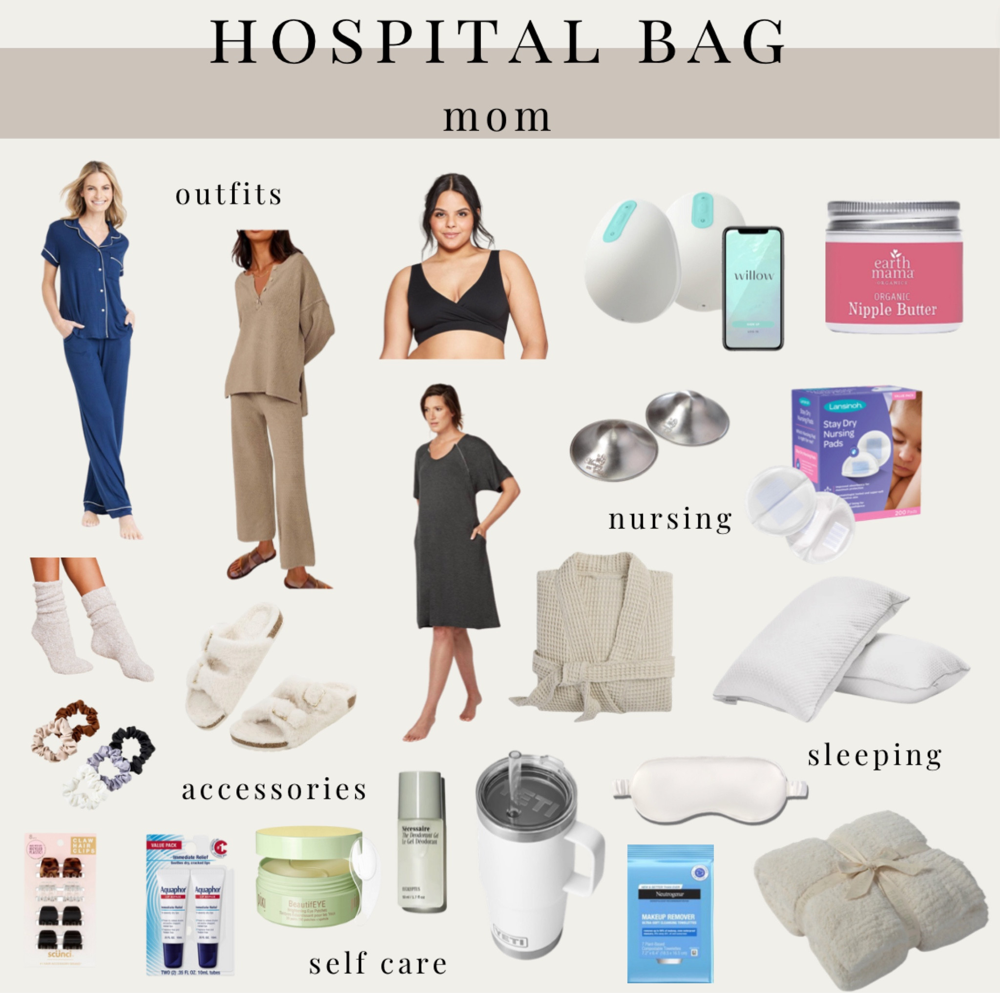 Hospital bag for the momma to be! #pregnant #hospitalbag #essentials #firstbaby #mommatobe #momshospitalbag #baby #mom

#LTKbump #LTKbaby