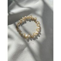 Beaded Gold Freshwater Pearl Bracelet - 18K Gold Plated Toggle Clasp, Dainty Bracelet, Elegant Handmade Gift, Statement Jewelry | Etsy (US)