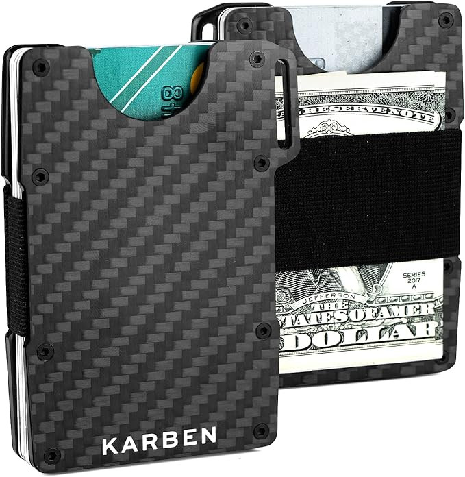 Karben Carbon Fiber Wallet - Anti-Theft RFID Wallet for Men and Women | Minimalist Slim Wallet with  | Amazon (US)