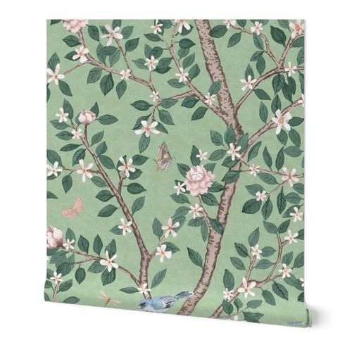 Green Elsie's Garden Wallpaper
bydanika_herrick
 | Spoonflower