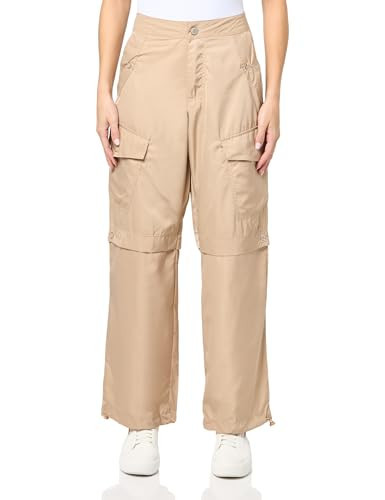 YMI Jeans Women's Nylon Cargo Pants with Bungee Hem, Warm Sand, 09 | Amazon (US)