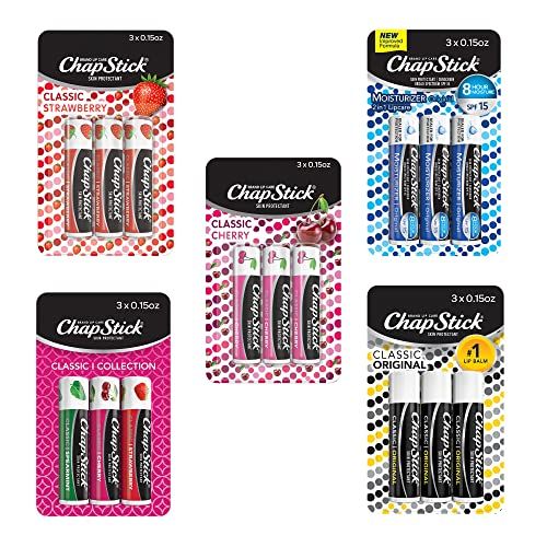 ChapStick Classic Collection Flavored Lip Balm Tubes Pack, Great Lip Moisturizer Holiday Gift Set -  | Amazon (US)