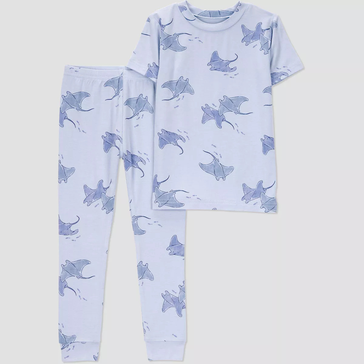 Carter's Just One You® Toddler Boys' 2pc Snug Fit Sting Rays Comfy Soft Pajama Set - Blue | Target