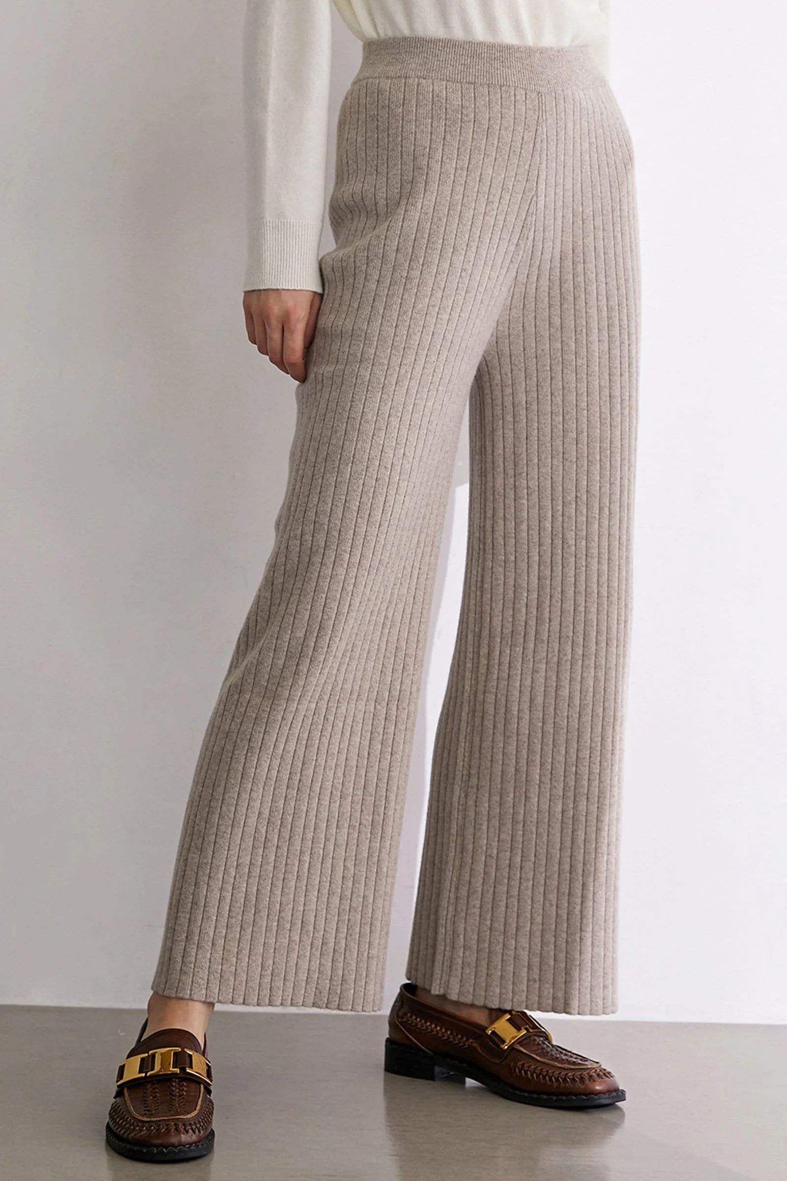 Ladislav Wheat Knit Pants | J.ING