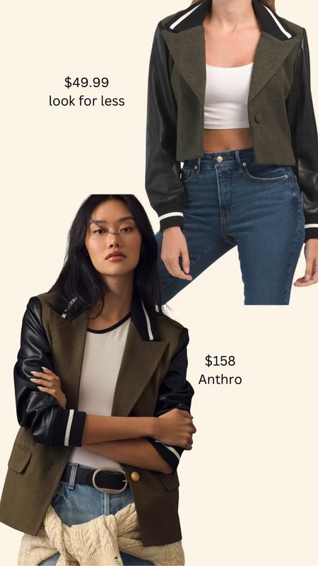 Obsessed with this jacket that’s sold out, so I ordered the look for less version!