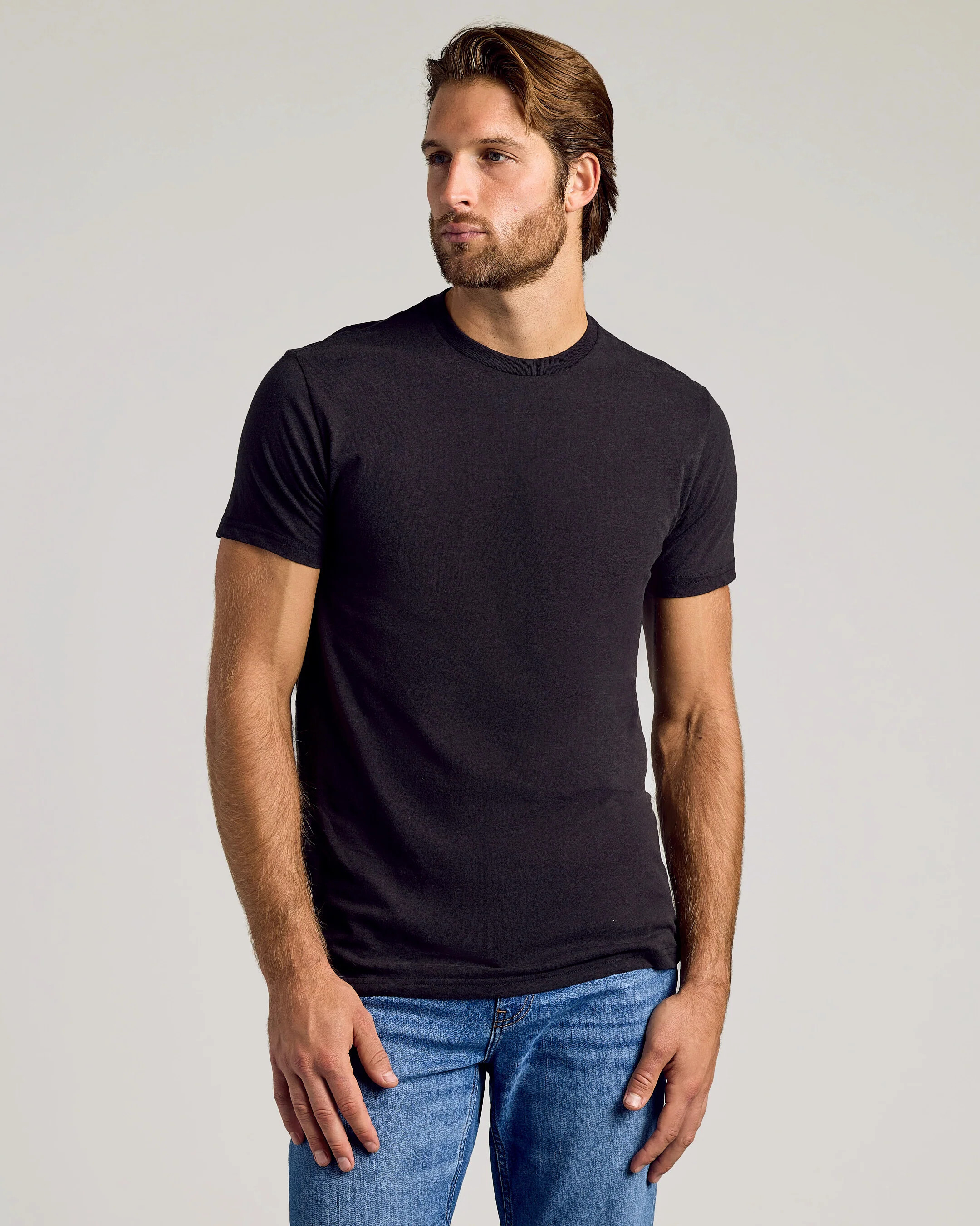 True Classic Men’s Black Classic Crew Neck T-Shirt 2-Pack – Premium Comfort Fit for Everyday Wear, Casual Streetwear, Workwear, or Men Gifts 4XL | True Classic