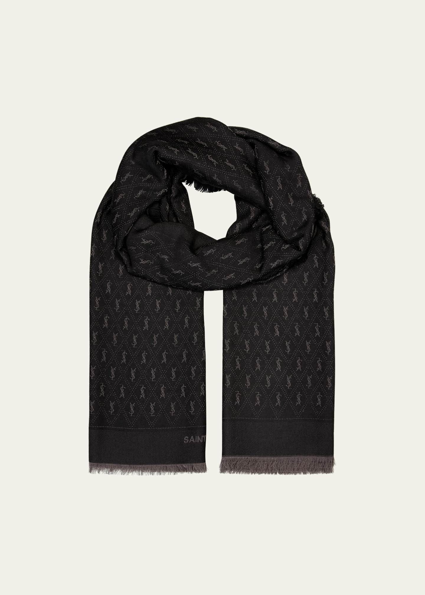 YSL Micro Monogram Scarf | Bergdorf Goodman