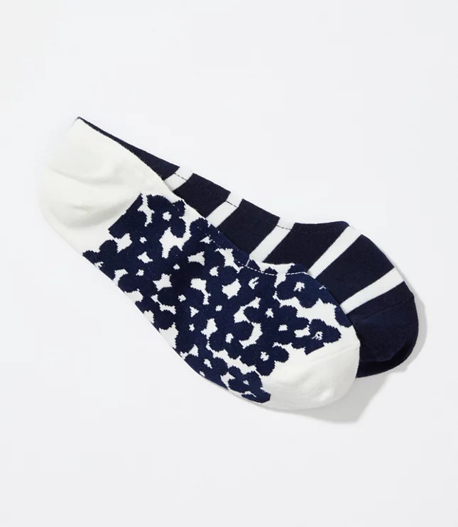 Floral & Stripe No Show Sock Set | LOFT | LOFT