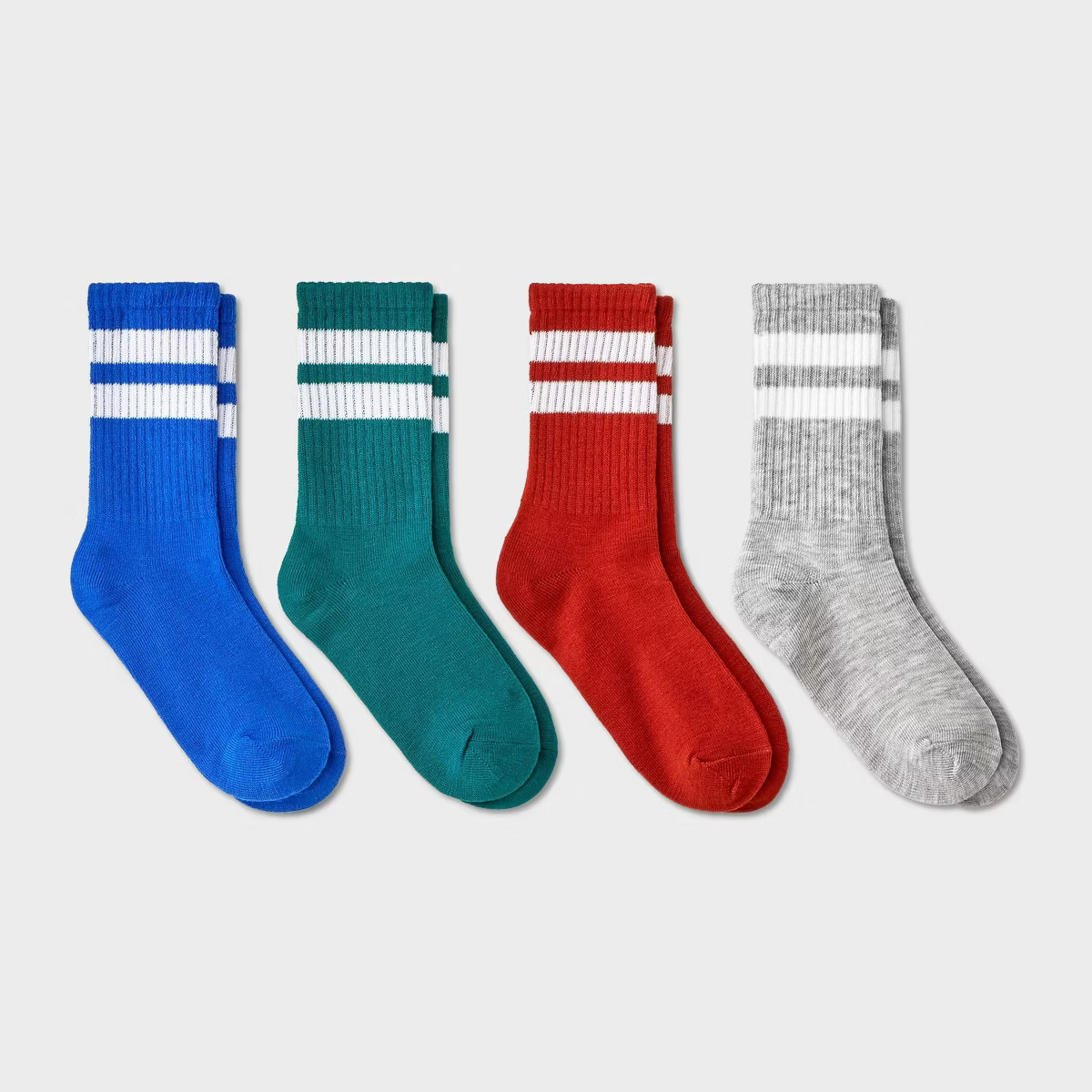 Boys' 4pk Striped Crew Socks - Cat & Jack™ | Target