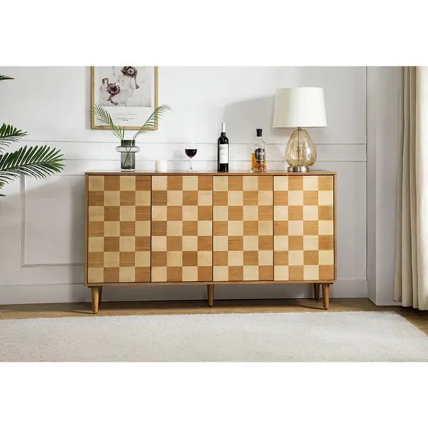 Geraldo 61'' 2 Shelves Modern Multifunctional Sideboard by HULALA HOME - Bed Bath & Beyond - 3680... | Bed Bath & Beyond