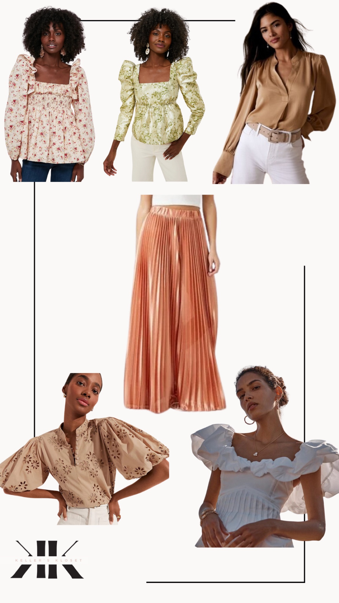 Love these forever 21 pleated pants! Dress them up like the 3 blouses up top. I would tuck them in (depending on the length). The two tops on the bottom are more casual options but still elevated 

#LTKfindsunder50 #LTKstyletip #LTKfindsunder100