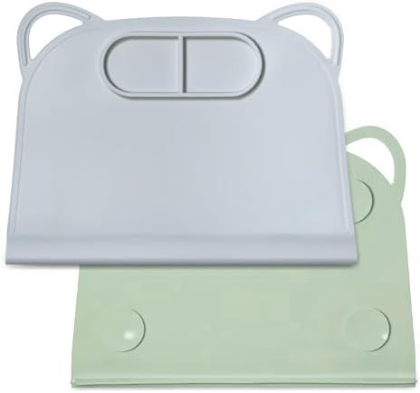 Domensi 2 Pack Silicone Suction Placemat with Teething Edge Bumper/spill for Baby Toddlers Kids w... | Amazon (US)